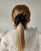 gumki do włosów Satynowa gumka satynowa scrunchie owijka frotka czarny MAXI 1
