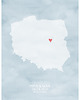 Ślub - inne Spersonalizowany Plakat Prezent Ślub mapa 1