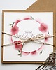 kartki scrapbooking Kartka na ślub rustykalna Amarantowe kwiaty 2