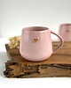 kubki Kubek Beczułka ręcznie robiony z sercem320 ml - Różowy 4