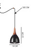 lampy wiszące Lampa Wisząca Metalowa Kaszmirowa ze złotym dodatkiem LED 3