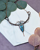 kolie Miedziany naszyjnik wire wrapping z turkusem #496 2