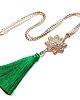 wisiory Boho /green rosette/ -  naszyjnik 4