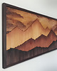 obrazy Obraz z drewna 3D. Pejzaż górski. Mozaika drewniana dekoracja na ścianę 3