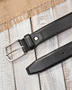 paski męskie PASEK MĘSKI SKÓRZANY CZARNY Z KLASYCZNĄ SREBRNĄ KLAMRĄ 110 CM SI-42-BL-110 2