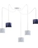 lampy do pokoju dziecka Regulowana 5-płomienna lampa wisząca typu pająk KANO D5 mix kolorów 4