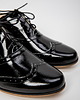 półbuty damskie Skórzane półbuty jazzówki Zapato model 246 czarny naplak na białym 3