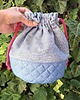 torebki różne Kosmetyczka worek mały "kwiatki i jeans" 8
