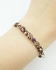 bransoletki wire wrapping Miedziana bransoleta mankietowa z rubinem 7