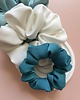 gumki do włosów Zestaw 3 scrunchies - Lagoon, White & Celadia 1