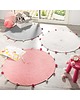 dywany Dywan Okrągły Dywanik Okrągły z Pomponami Rotondo Różowy 90 cm 3