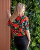 t-shirt damskie Dzianinowa kolorowa bluzka nietoperz uniwersalna 3