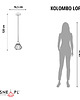 lampy wiszące Loftowa lampa wisząca do salonu KOLOMBO LOFT w kolorze klasycznej czerni 2