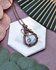 wisiory Miedziany wisiorek wire wrapping z opalem owyhee #515 2