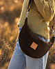 saszetka nerka Torebka crossbody z Czekoladowego Nubuku 3