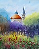 obrazy Obraz akwarelowy "Wieże" 40x30 cm 2