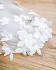 Ślubne ozdoby do włosów Romantyczny welon ślubny Flora z kwiatami 3D off white 7