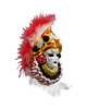 ozdoby choinkowe Bombka choinkowa: Maska karnawałowa z piórami: czerwona 1