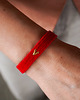 bransoletki - inne Czerwona bransoletka handmade - na szczęście 3
