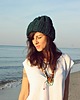 czapki damskie Czapka beanie  z wełną  leśna zieleń 3