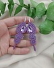 kolczyki soutache Długie fioletowe kolczyki soutache na wesele, lawendowe kolczyki 1