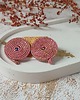 kolczyki soutache Kolczyki różowo złote  małe koła lekkie 1