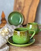 filiżanki Filiżanka ze spodkiem beczułka zielona ręcznie robiona 250 ml - Natura 3