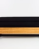 ławki 85 cm Ławka Tapicerowana Czarna Stal 3