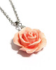 wisiory Naszyjnik - Jasno różowa róża - koral 1