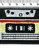 naszywki na ubrania Naszywka naprasowanka KASETA MAGNETOFONOWA termoprzylepna haft 7,4 x 5,3cm 1