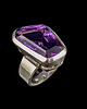 pierścionki srebrne Pierścionek asymetryczny z ametystem 2