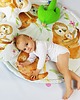poduszki do pokoju dziecka Komplet mata wesołe leniwce z dwiema poduszkami 2