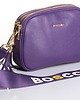 torby na ramię Torebka skórzana z ozdobnym paskiem -fioletowa  (7125) 2