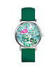 zegarki damskie Zegarek  mały - Flaming, tropikalny - silikonowy, zielony 1