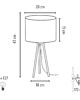 lampy stołowe Luksusowa Lampka Nocna Tripod Cristal 1