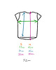 t-shirt damskie Kaligrafia czerwona fullprint Biały Oversize 5