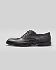 buty męskie Czarne ażurowe buty brogsy skórzane p003 2