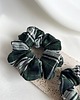 gumki do włosów Scrunchie Green Check 2