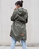 kurtki damskie Kurtka / płaszcz parka przeciwdeszczowa khaki 2