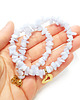 chokery Niebieski agat / chalcedon i serce naszyjnik choker kolia 1
