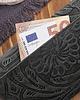 portfele damskie PORTFEL DAMSKI SKÓRZANY VINTAGE W KWIATY CZARNY DUŻY POZIOMY T-108-HBL 4