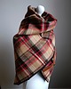 szale damskie Szal, Komin, chusta - Krata - brązowy i czerwony 2