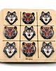 puzzle dla dzieci GRA KÓŁKO I KRZYŻYK / GRA LOGICZNA WILK vs TYGRYS 1