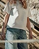 t-shirt damskie Classy / biały t-shirt ze 100%, grubej bawełny 4