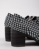 botki damskie SKÓRZANE PÓŁBUTY ZAPATO 251 CZARNO BIAŁE KWADRATY 4