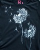 t-shirt damskie Ręcznie malowana damska koszulka z dmuchawcami 3