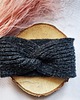 opaski do włosów Wełniana opaska handmade z alpaki i merino, miękka, ciepła, grafitowa 2