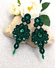 kolczyki soutache Kolczyki sutasz zielone "Magnolia" długie eleganckie w formie kwiatu 2