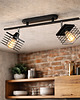 plafony Lampa sufitowa 2-płomienna czarna PARMA LOFT 1