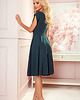 sukienki midi damskie 348-2 SCARLETT - rozkloszowana sukienka z dekoltem 2